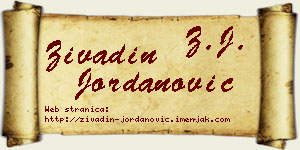 Živadin Jordanović vizit kartica